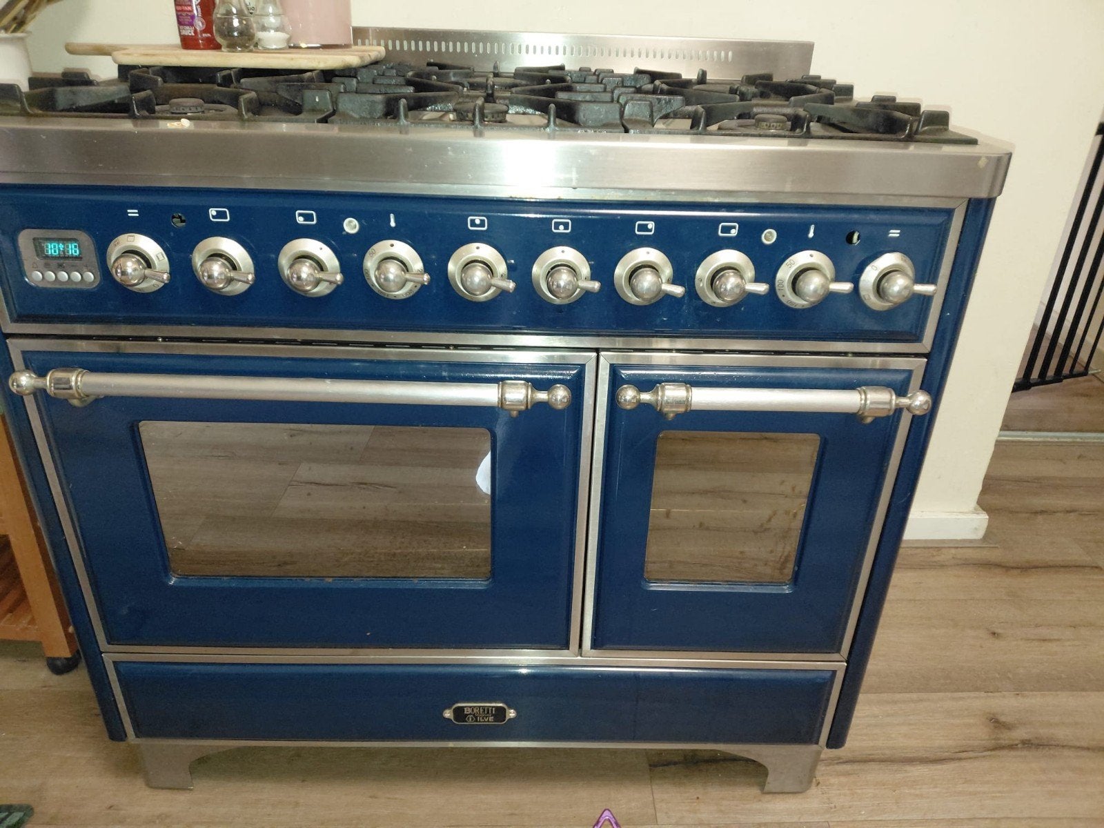 Boretti ilive gasfornuis blauw, Ophalen, Gebruikt, 60 cm of meer, Gas