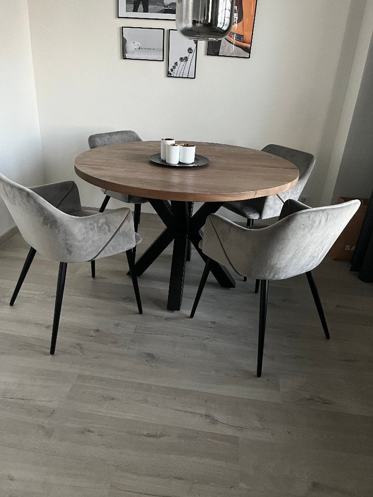 Eetkamerstoelen 4 stuks, Ophalen, Zo goed als nieuw, Grijs, Vier