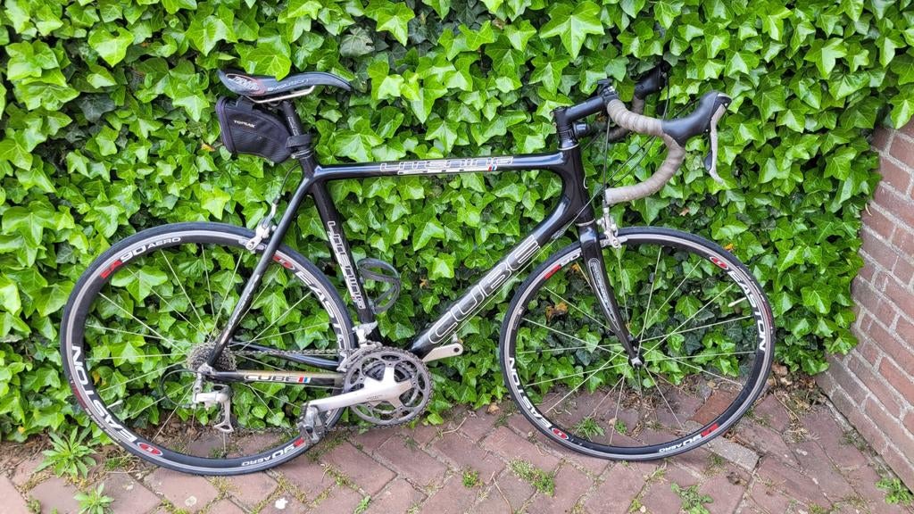 Zwarte Cube Litening racefiets met carbon frame, Gebruikt, Carbon, Meer dan 20 versnellingen, Ophalen