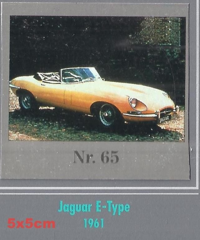 Vp52 verzamelplaatje nr 65 jaguar e- type --- 1961, Ophalen of Verzenden, Zo goed als nieuw, Auto's