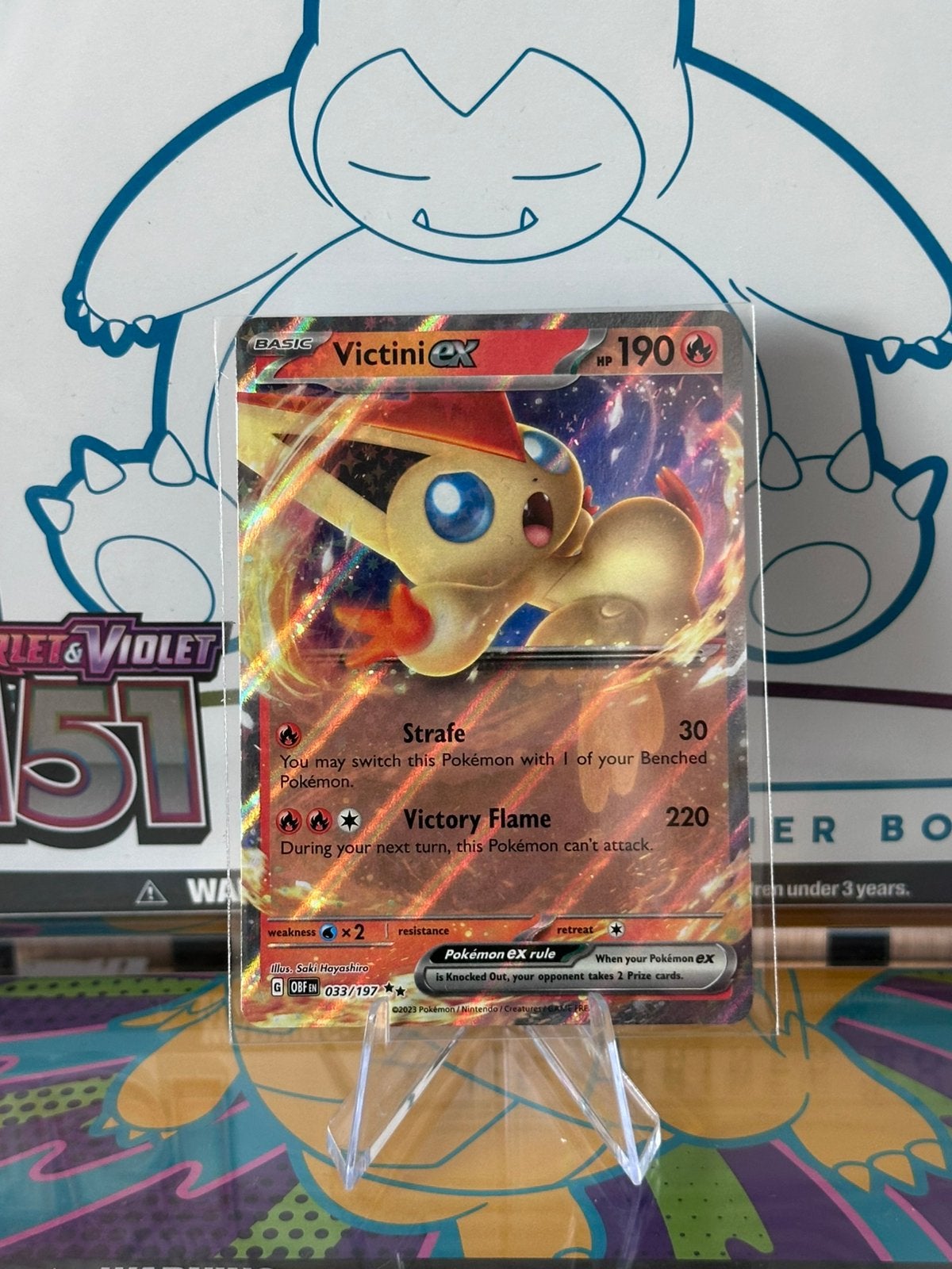 Victini ex (033/197) - Obsidian Flames, Hobby en Vrije tijd, Verzamelkaartspellen | Pokémon, Ophalen of Verzenden, Nieuw, Losse kaart