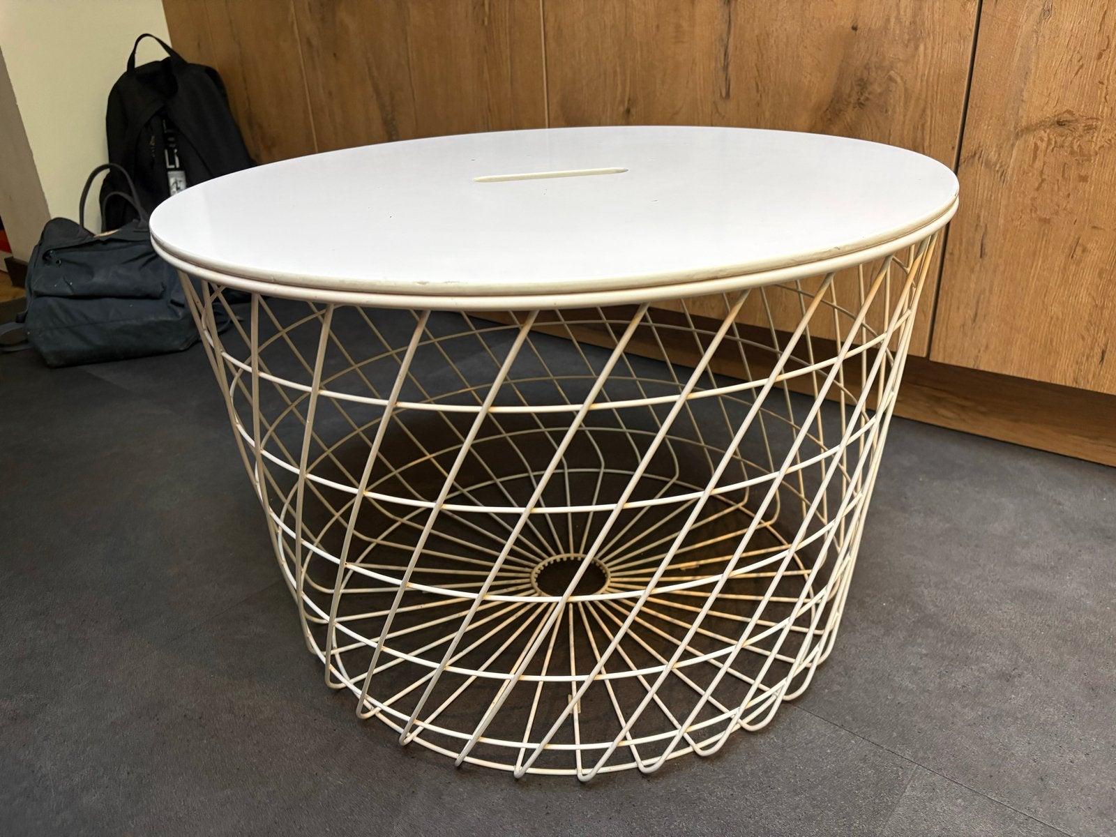 IKEA KVISTBRO Salontafel/Opbergtafel Wit, Ophalen, 50 – 75, 100 tot 150 cm, Rond
