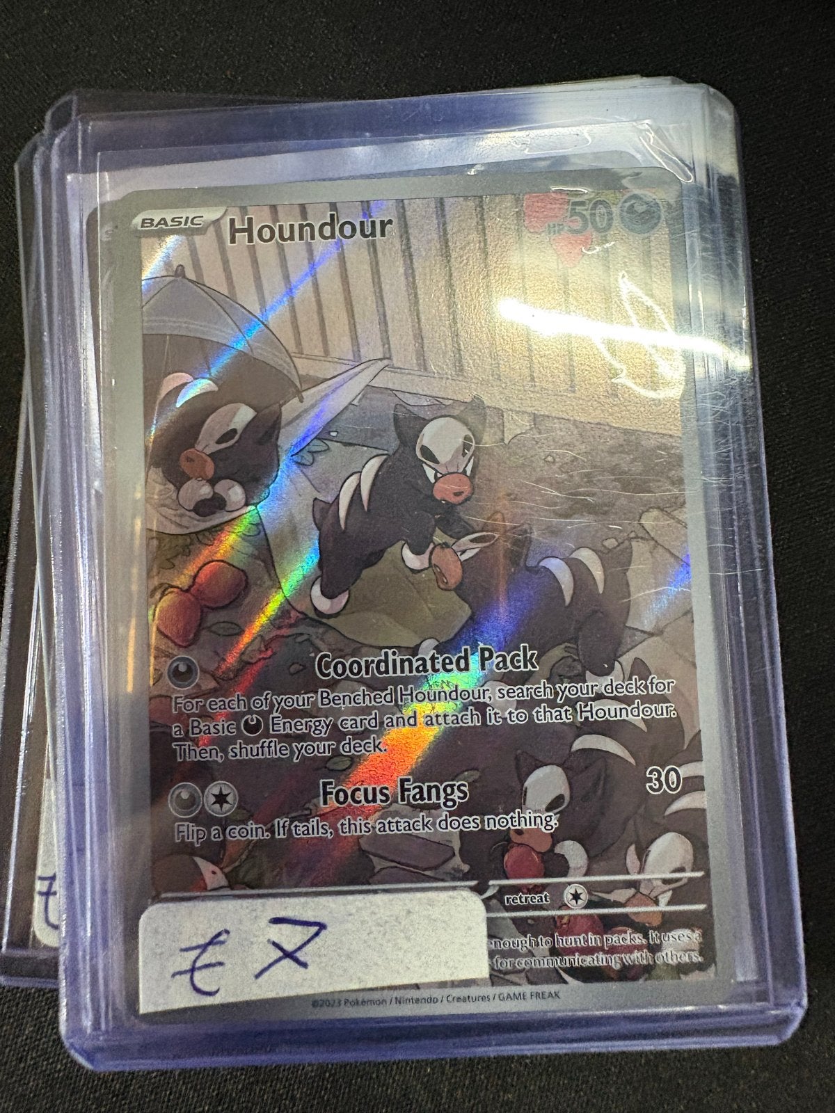 Pokémon Kaart Houndour - Zo goed als nieuw, Ophalen of Verzenden, Zo goed als nieuw, Losse kaart