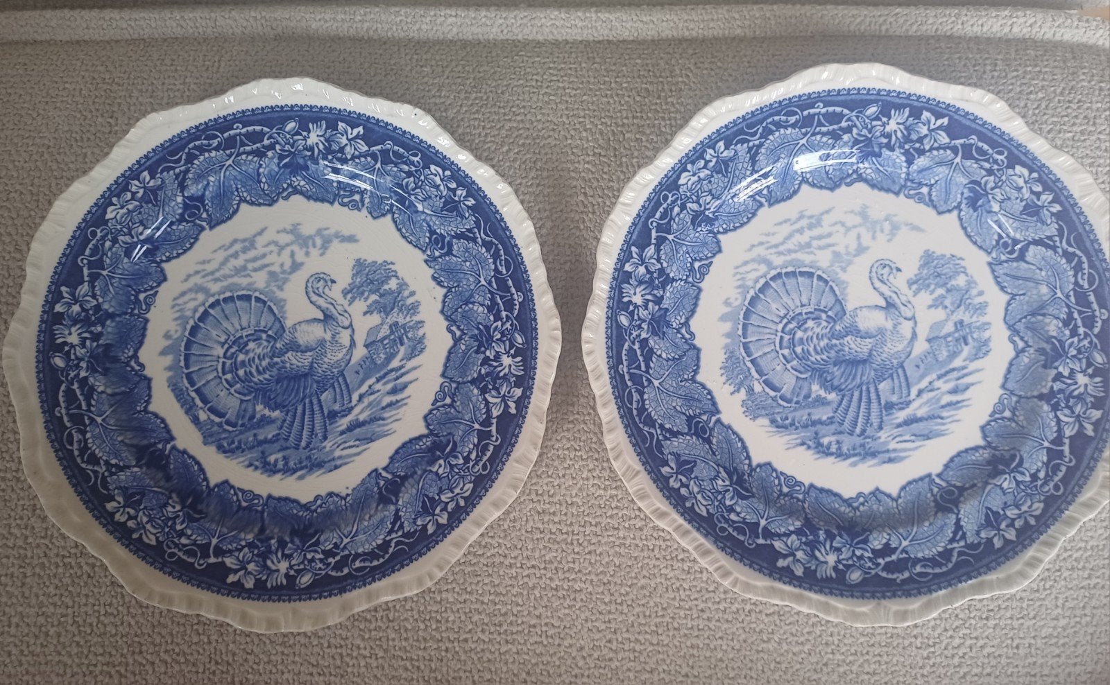 Mason's Ironstone China 'Paynsley' kalkoen borden (2), Antiek en Kunst, Antiek | Servies los, Ophalen of Verzenden