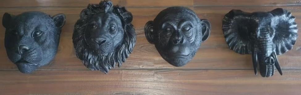 4 wanddecoraties, Antiek en Kunst, Curiosa en Brocante, Ophalen of Verzenden