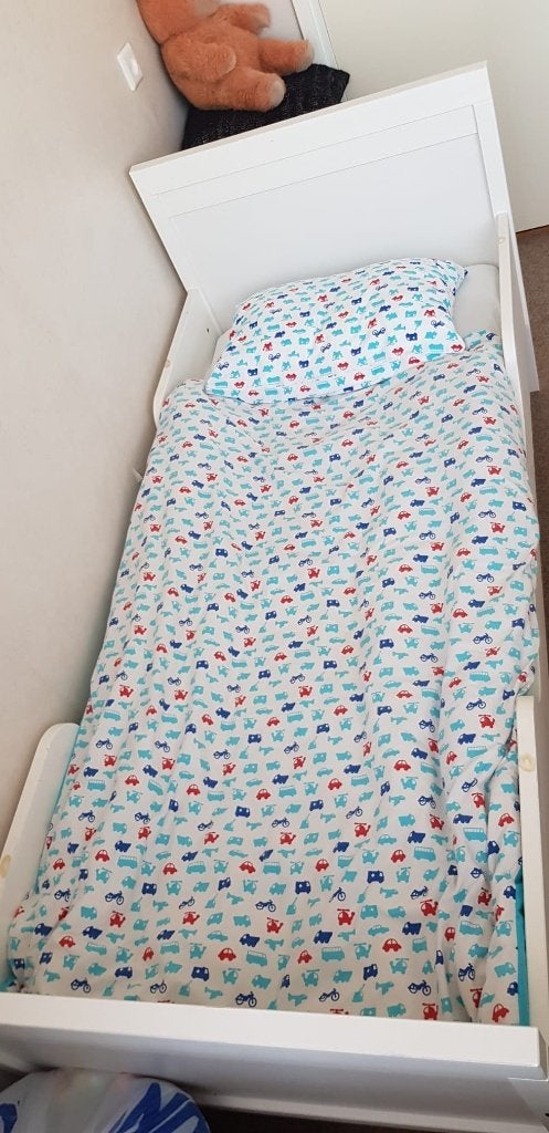 Ikea Sundvik meegroeibed, Ophalen, Gebruikt, 180 cm of meer, 70 tot 85 cm