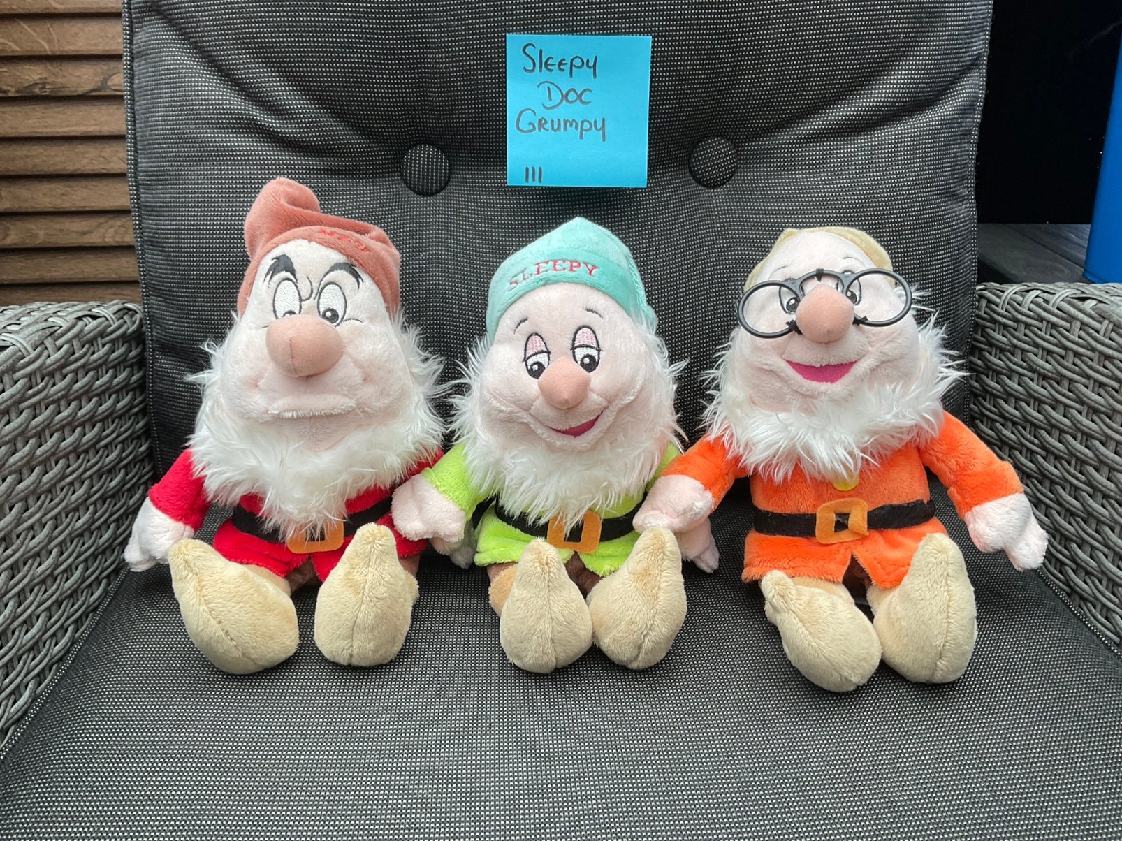 3 nieuwe zgan Dwergen Sneeuwwitje, Doc, Sleepy en Grumpy, Ophalen, Sneeuwwitje of Doornroosje, Nieuw, Knuffel