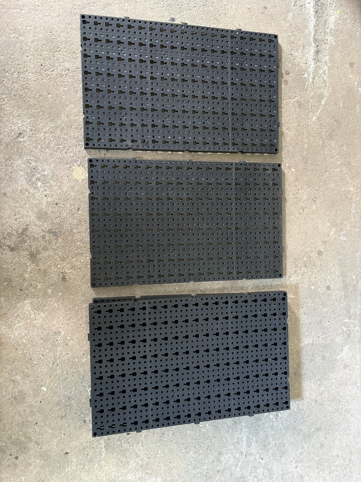 8x Gereedschapsborden met haken en pinnen - Zo goed als nieu, Ophalen of Verzenden, Zo goed als nieuw, Gereedschapsopslag