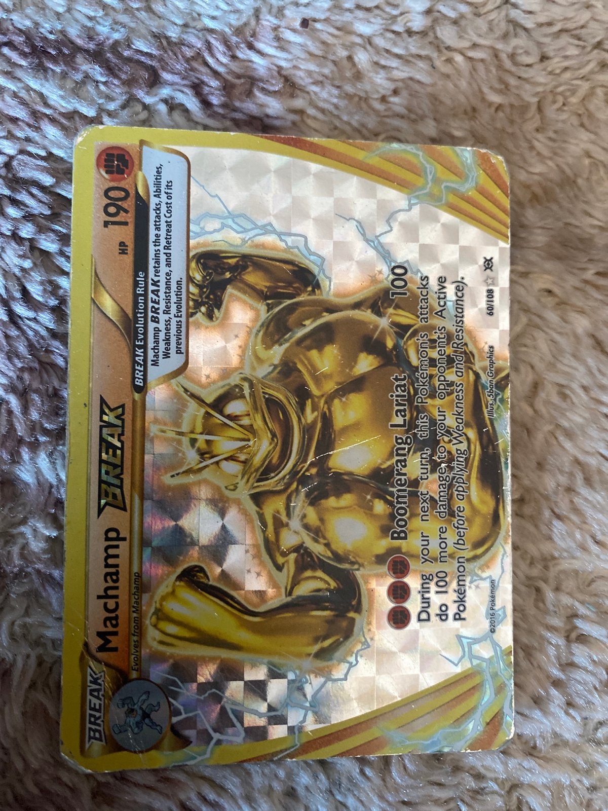Machamp BREAK Pokémon Kaart - Zeldzaam en Gebruikt, Hobby en Vrije tijd, Verzamelkaartspellen | Pokémon, Gebruikt, Losse kaart