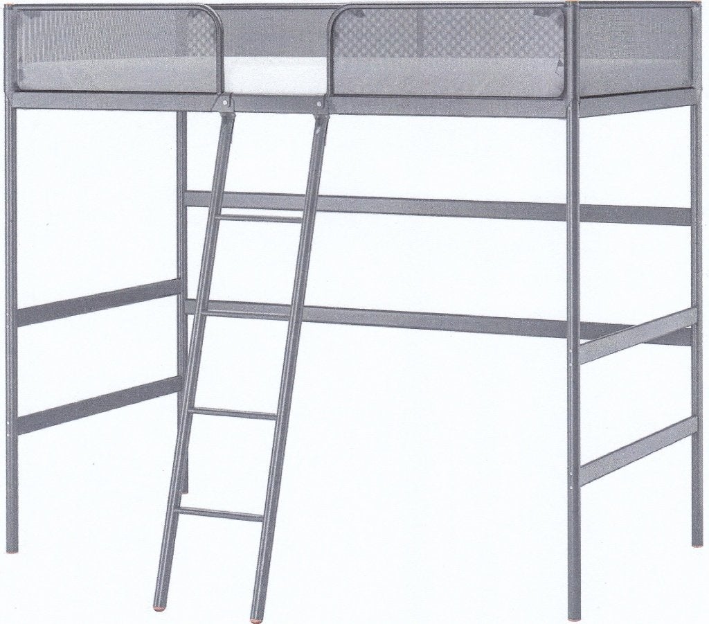 Bed Hoogslaper Ikea Tuffing, Ophalen, 90 cm, Eenpersoons, Wit