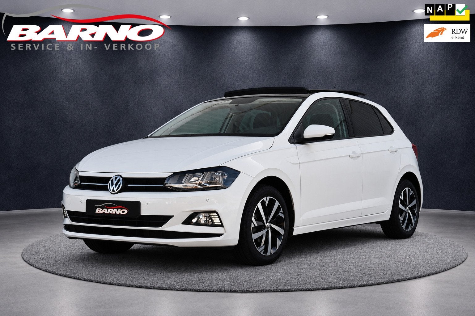 Volkswagen Polo 1.0 TSI 140 PK PANO|ACC|CARPLAY, Voorwielaandrijving, 1045 kg, Met garantie (alle), Wit