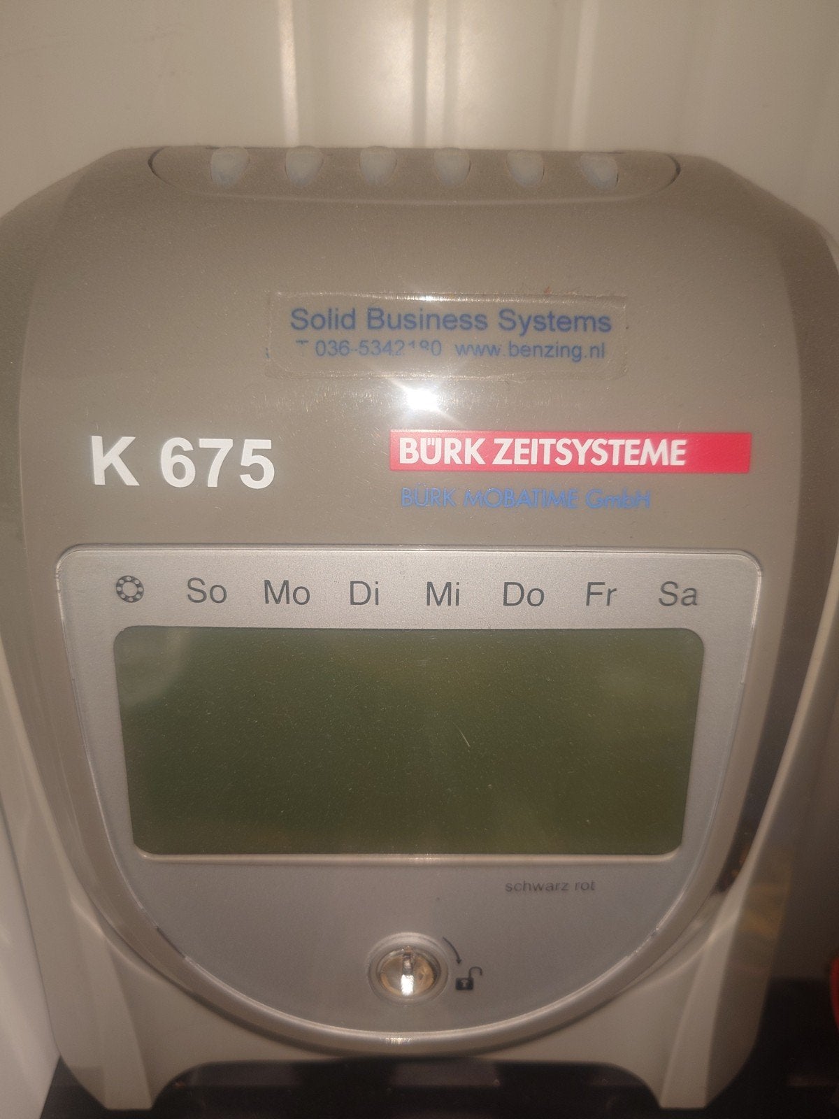 Bürk Zeitsysteme K 675  tikklok prik Tijdregistratiesysteem, Ophalen of Verzenden, Nieuw