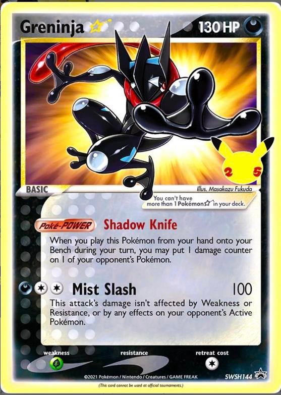 Pokemon kaart greninja gold star promo SWSH144, Hobby en Vrije tijd, Verzamelkaartspellen | Pokémon, Ophalen of Verzenden, Nieuw