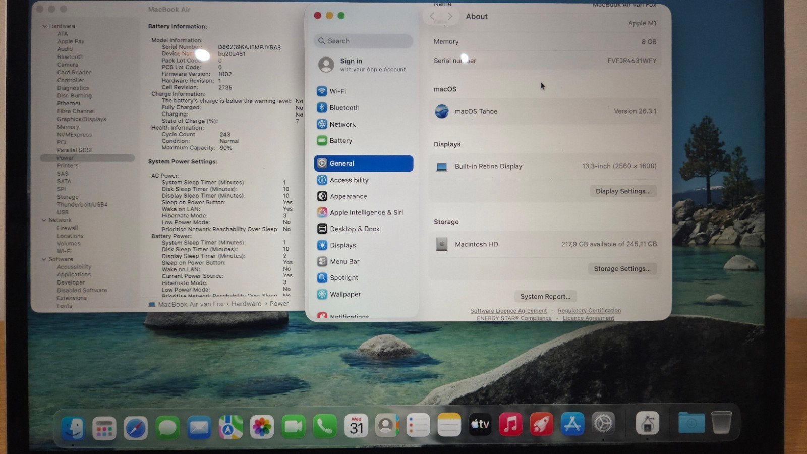 Foto 9 van Apple MacBook Air M1 8GB / 256GB Battery 90%