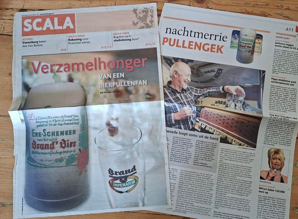 Krantenknipsel  over een bier pullen verzamelaar, Ophalen of Verzenden, Zo goed als nieuw, Overige merken