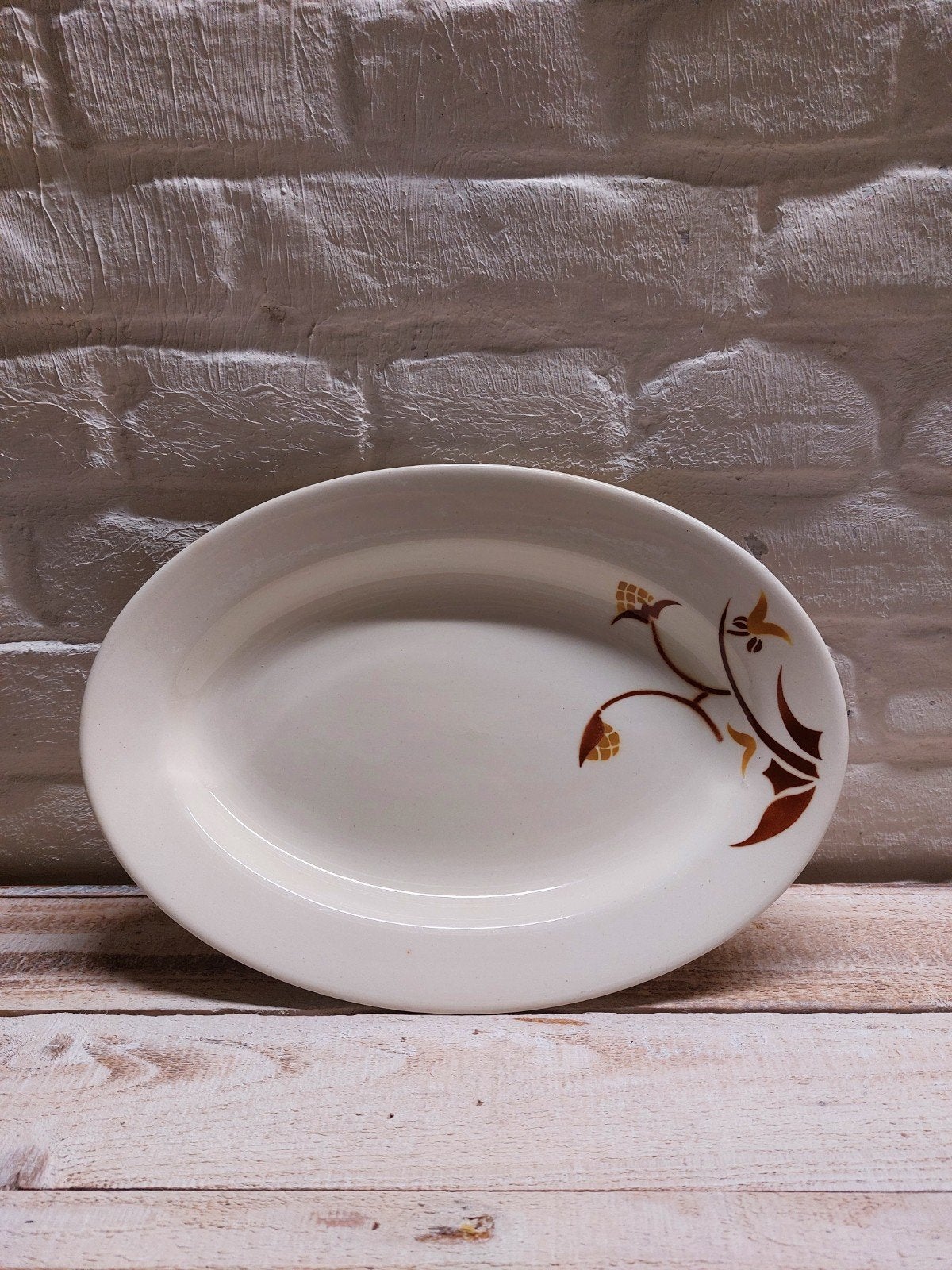 Vintage Ovale Serveerschaal met Bloemmotief, Antiek en Kunst, Verzenden