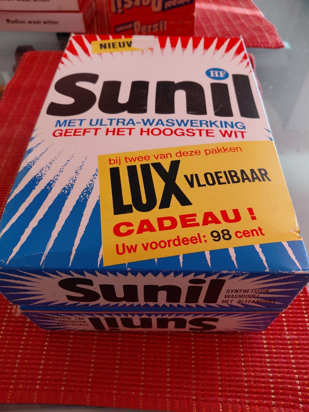 Vintage Sunil Waspoeder Pakken - Zeldzaam Verzamelobject, Ophalen of Verzenden