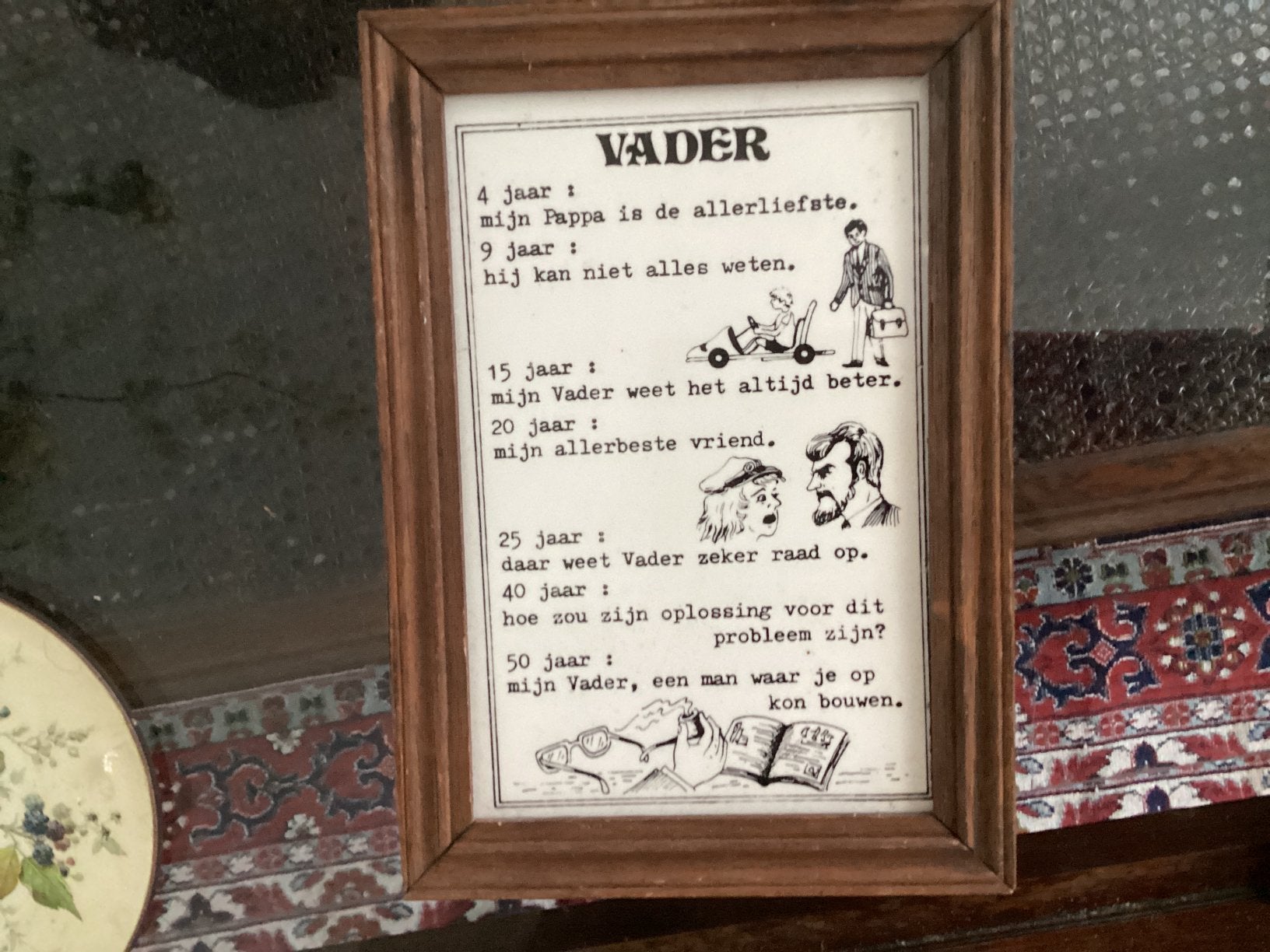 Vader .. tegel  // 17x12 cm, Ophalen of Verzenden