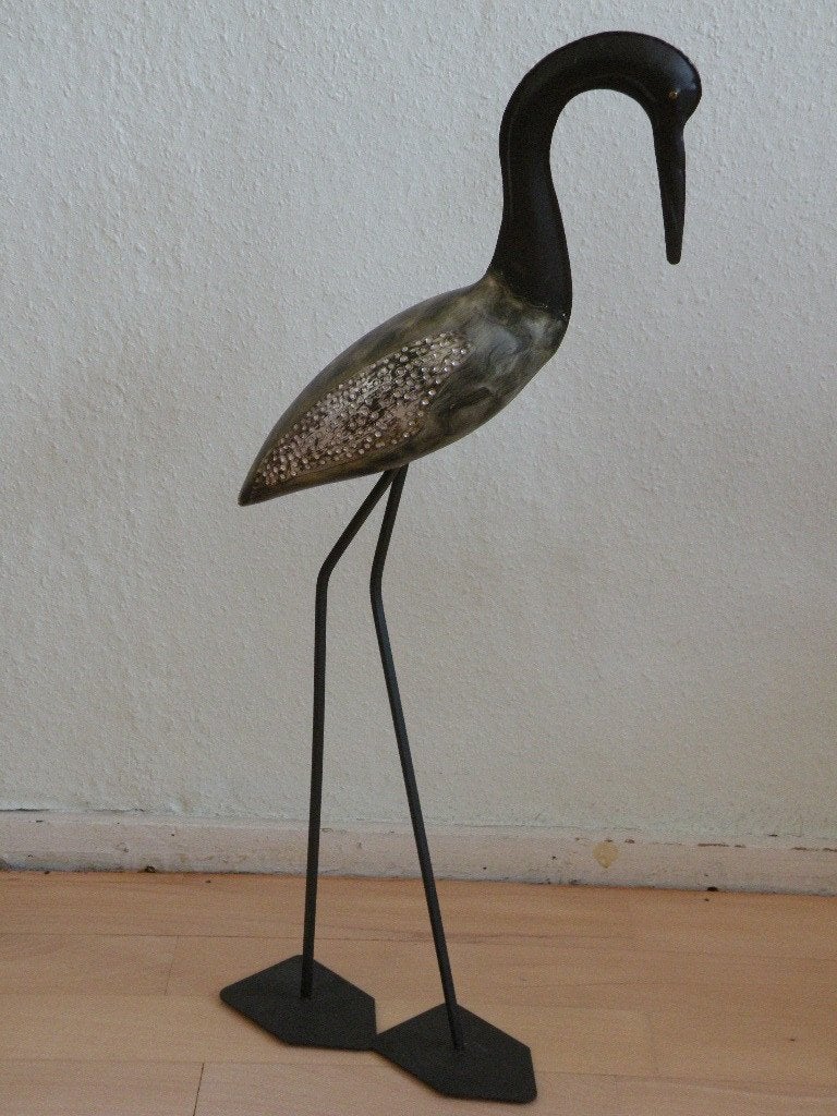 Reiger / kraanvogel. Hoogte 59 cm., Ophalen of Verzenden, Zo goed als nieuw, Overige materialen, Dierenbeeld
