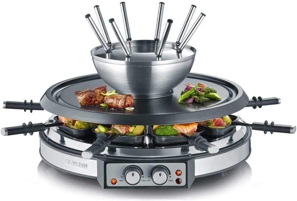 Severin RG9948 Raclette Fondue - Nieuw, Witgoed en Apparatuur, Gourmetstellen, Ophalen of Verzenden, Nieuw, 8 personen of meer