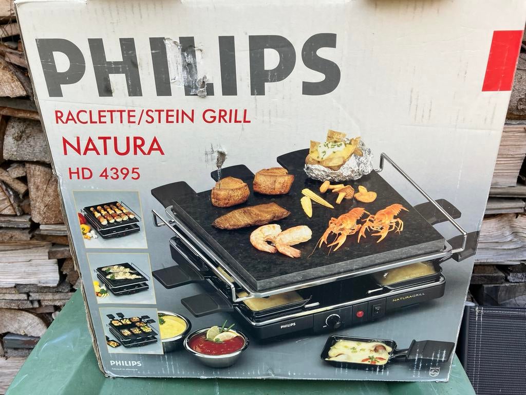 Philips steengril , HD 4395 Raclette, Witgoed en Apparatuur, Ophalen of Verzenden, Zo goed als nieuw