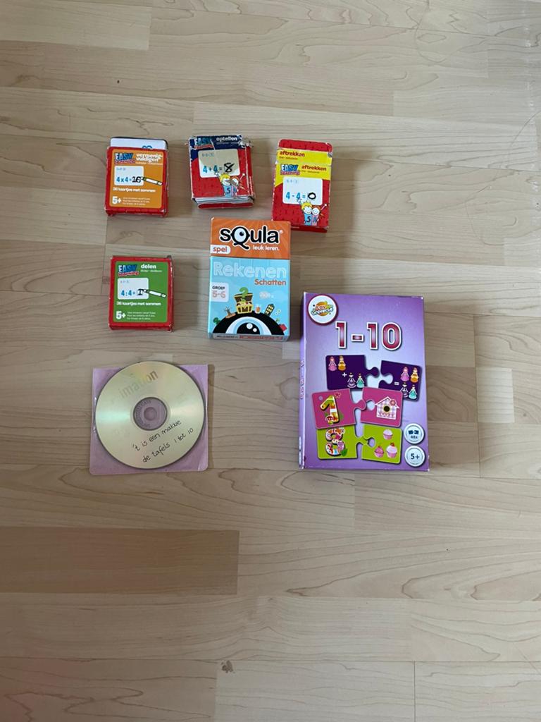 Rekenkaarten rekenspelletjes squla educatieve spellen, Ophalen of Verzenden