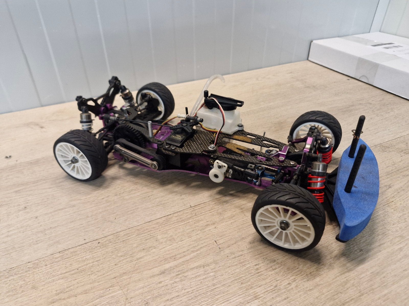 hpi rs4 chassis 1/10, Ophalen of Verzenden, Gebruikt, Nitro, Auto onroad