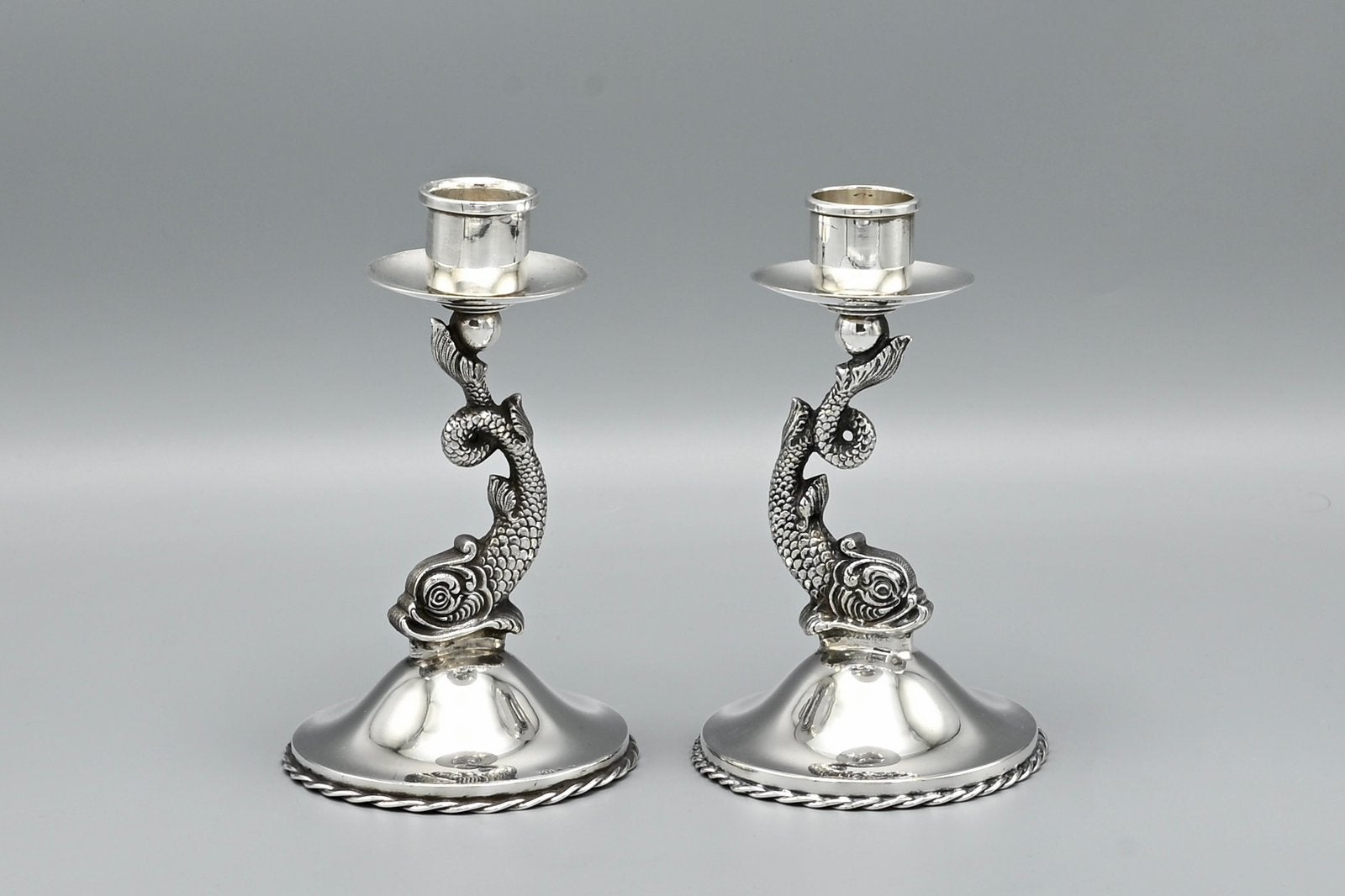 Zilveren kandelaars, Antiek en Kunst, Ophalen of Verzenden, Zilver