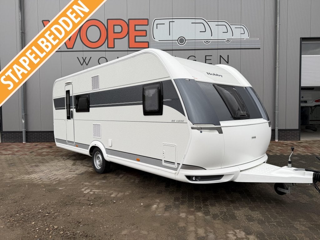 Hobby De Luxe 560 KMFE, Caravans en Kamperen, Schokbreker, Bedrijf, Tot en met 6, Overige