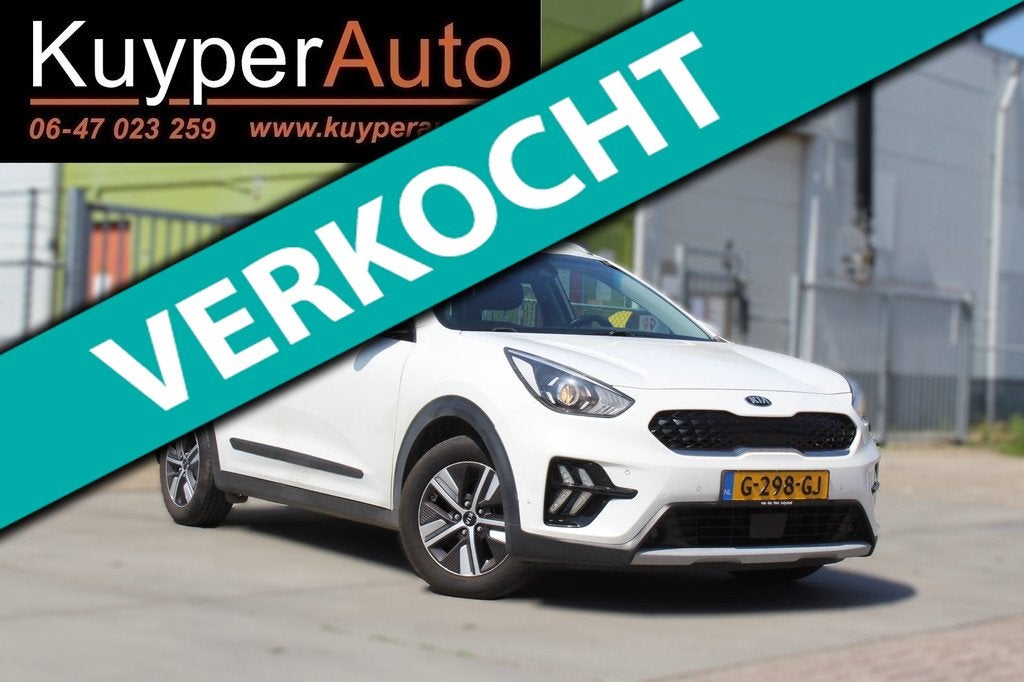 Kia Niro 1.6 GDi Hybrid DynamicLine, Gebruikt, Euro 6, Leder en Stof, Wit