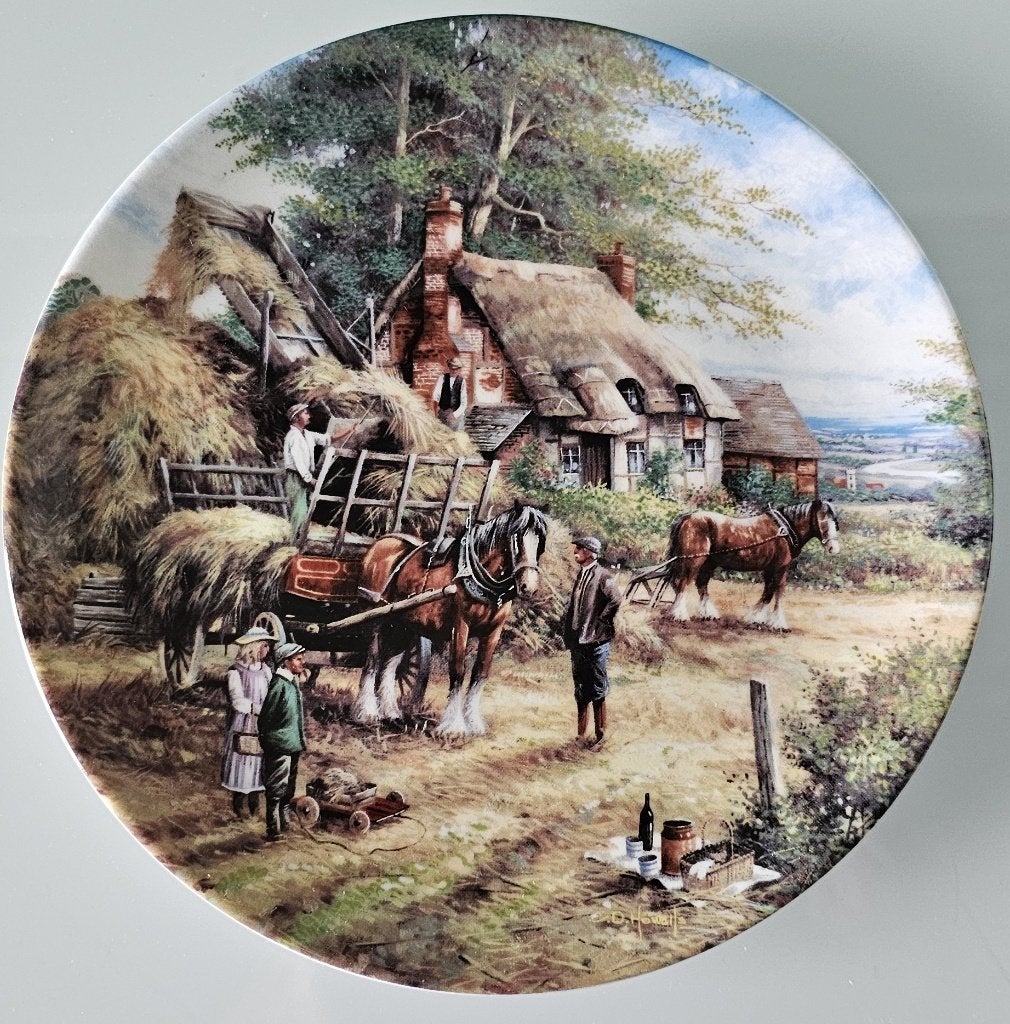 Wedgwood Collectors Plate - Making the Hayrick + Certificaat, Ophalen of Verzenden