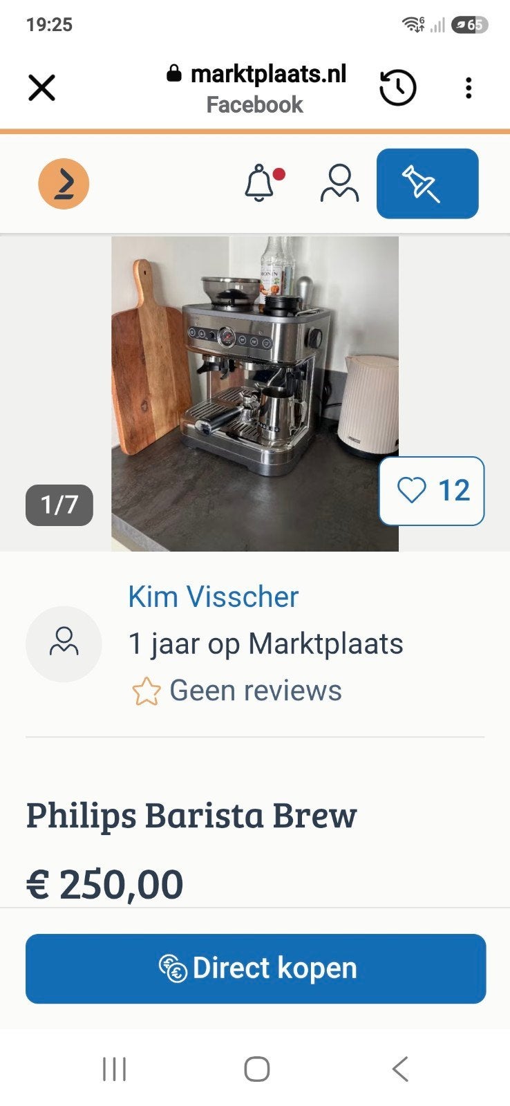 Philips Barista Brew Espressomachine, Witgoed en Apparatuur, Ophalen of Verzenden, Gebruikt, Espresso apparaat, Gemalen koffie