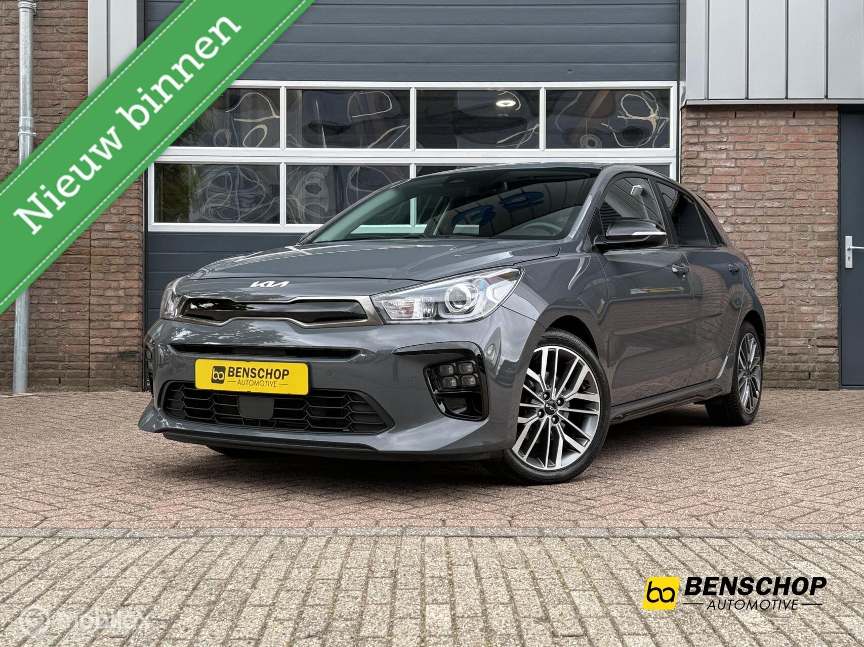 Kia Rio 1.0 T-GDi MHEV GT-Line 100 PK Cruise Navi Carplay Ca, Auto's, Voorwielaandrijving, Zwart, Bedrijf, Handgeschakeld