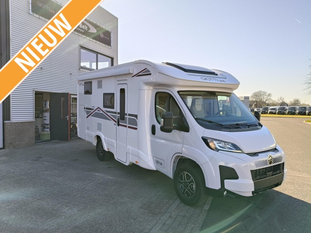 Giottiline Siena 385 Lengte bedden en hefbed! Automaat!, Caravans en Kamperen, Ringverwarming, Koelkast, 6 tot 7 meter, Diesel