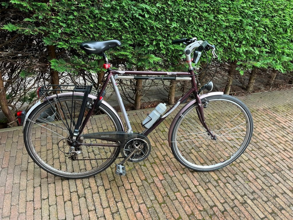 Gazelle herenfiets 21 versnellingen, framehoogte 61 cm, Ophalen, Gebruikt, Velgrem, Versnellingen