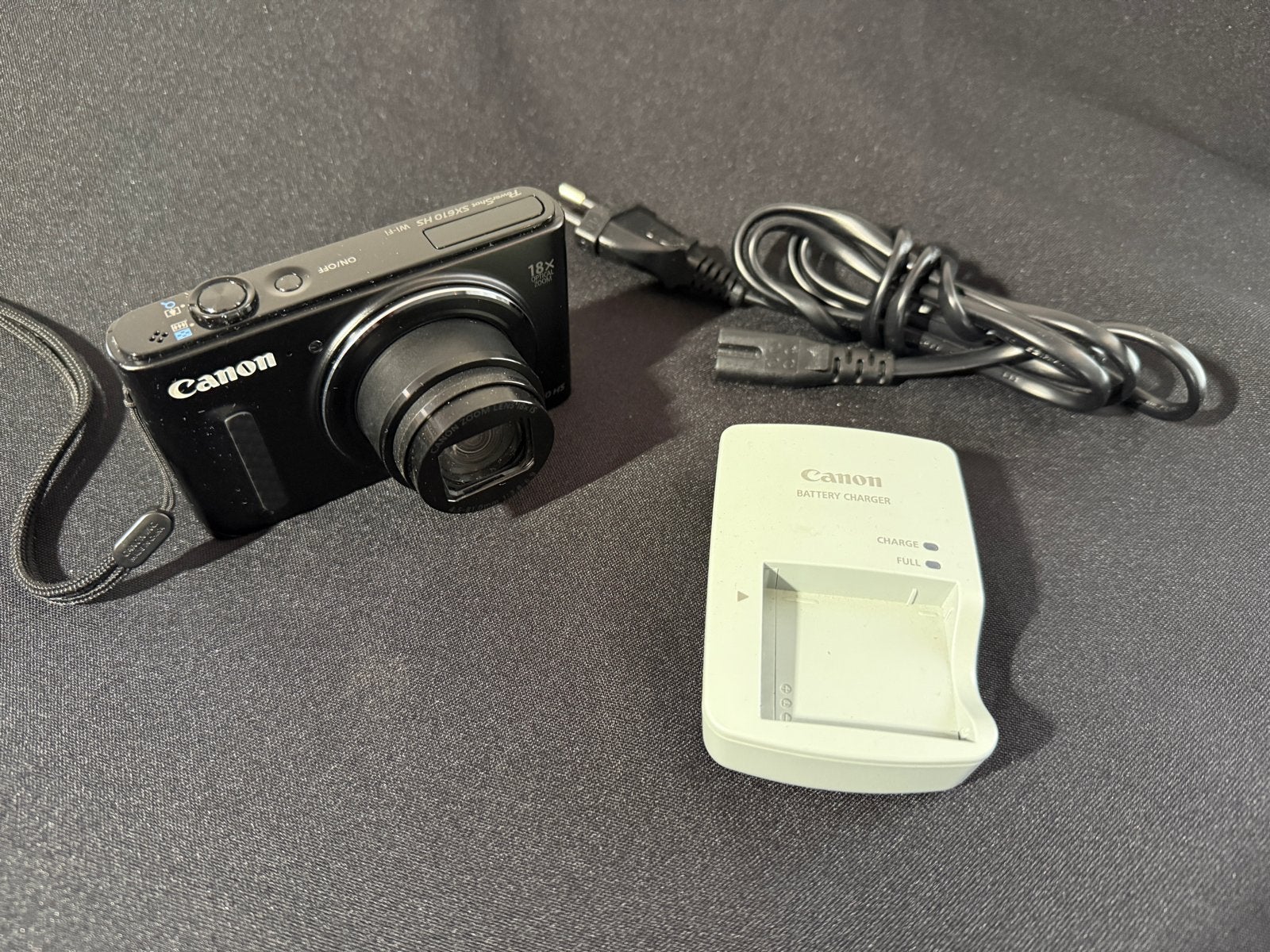 Canon Powershot SX610HS met lader, accu en kabels, Ophalen, Canon, Zo goed als nieuw, Compactcamera