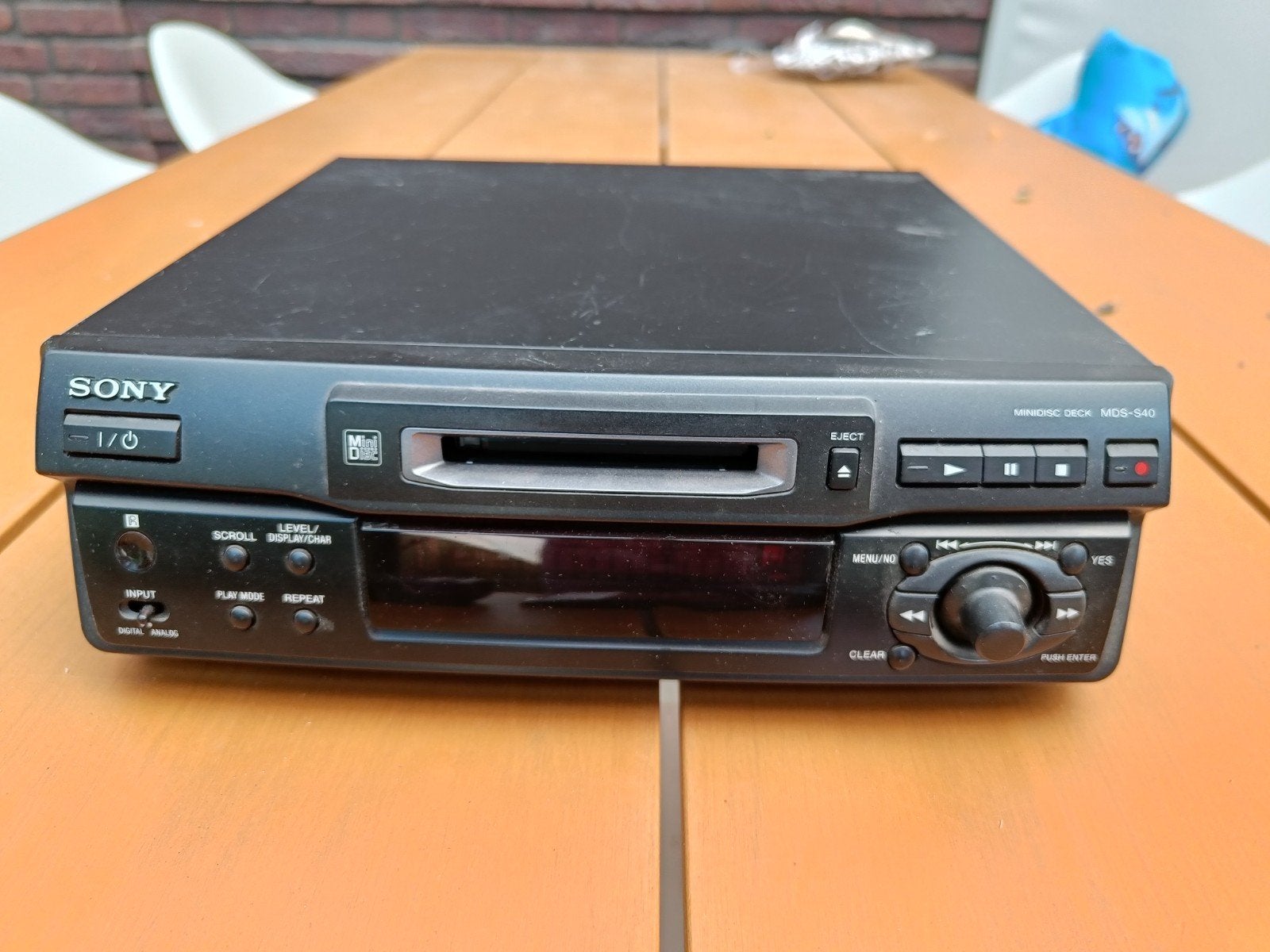 Sony Minidisc Deck MDS-S40 met afstandsbediening en discs, Ophalen of Verzenden