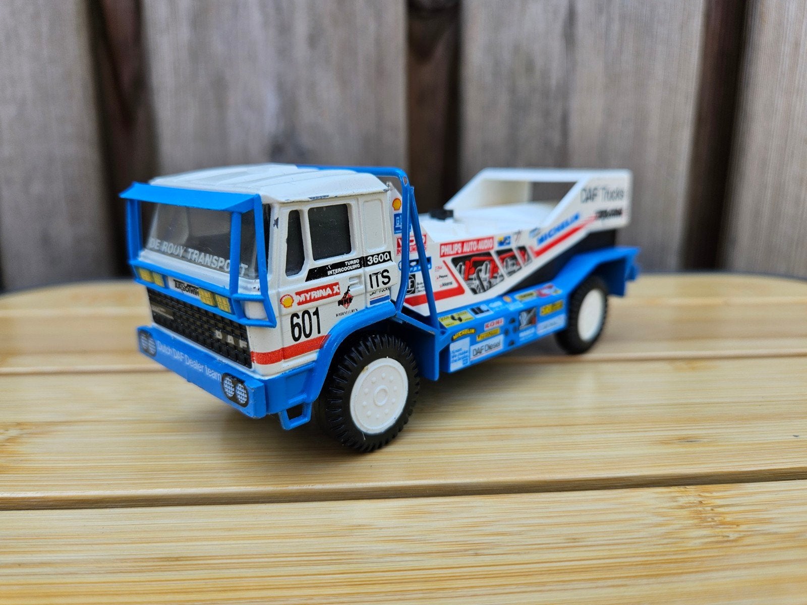 Portegies DAF TurboTwin Jan de Rooij Parijs Dakar Rally, Ophalen of Verzenden, Zo goed als nieuw, Bus of Vrachtwagen, Lion Toys