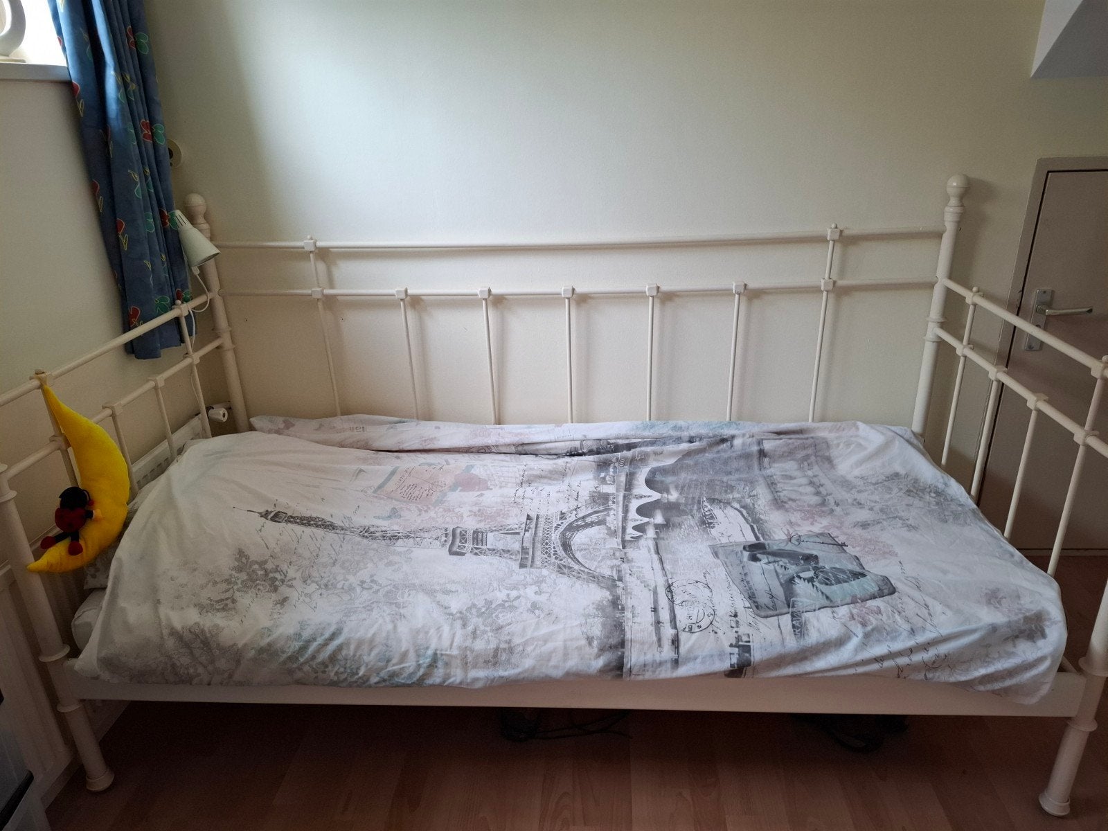 Metaal kinderbed, Huis en Inrichting, Gebruikt, 90 cm, Eenpersoons, Ophalen of Verzenden