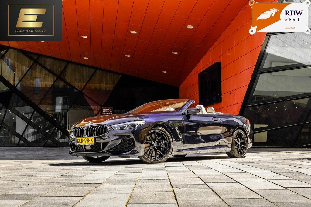 BMW 8-serie M850i xDrive High Executive | Carbonzwart | B&W, Auto's, BMW, Automaat, Gebruikt, Cabriolet, Zwart