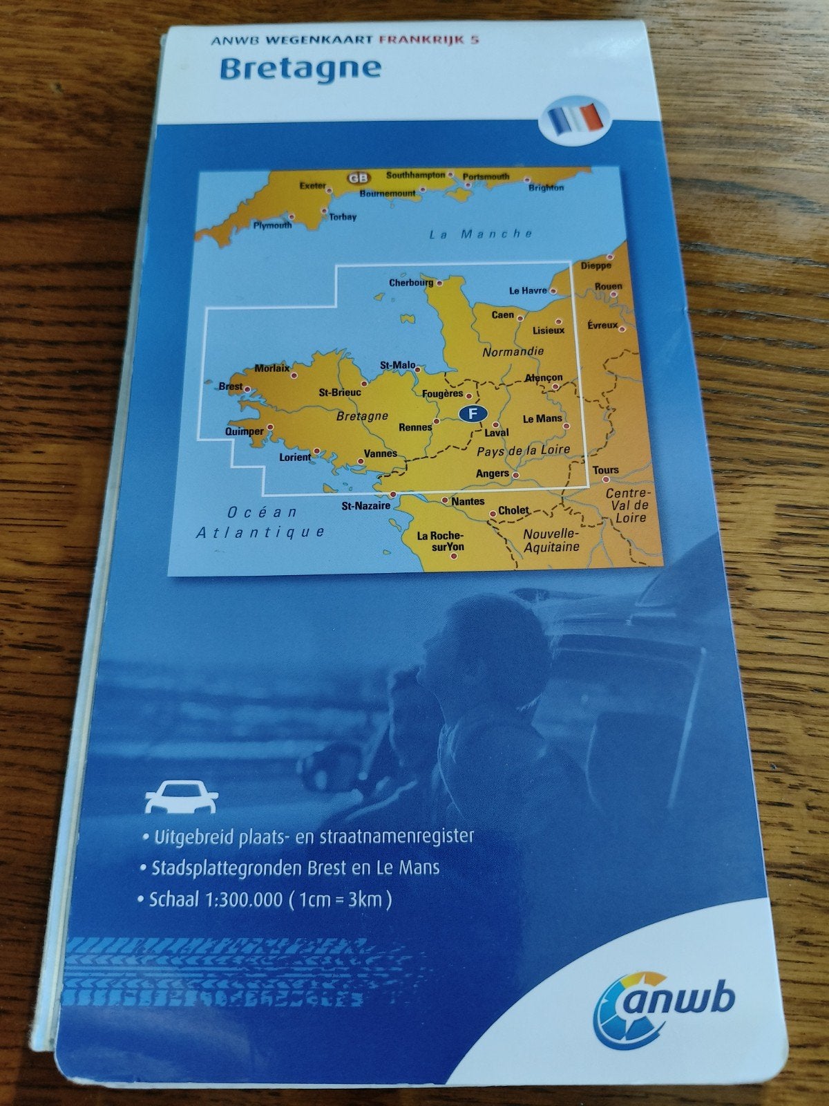 ANWB Wegenkaart Frankrijk  Bretagne, Ophalen of Verzenden, Zo goed als nieuw