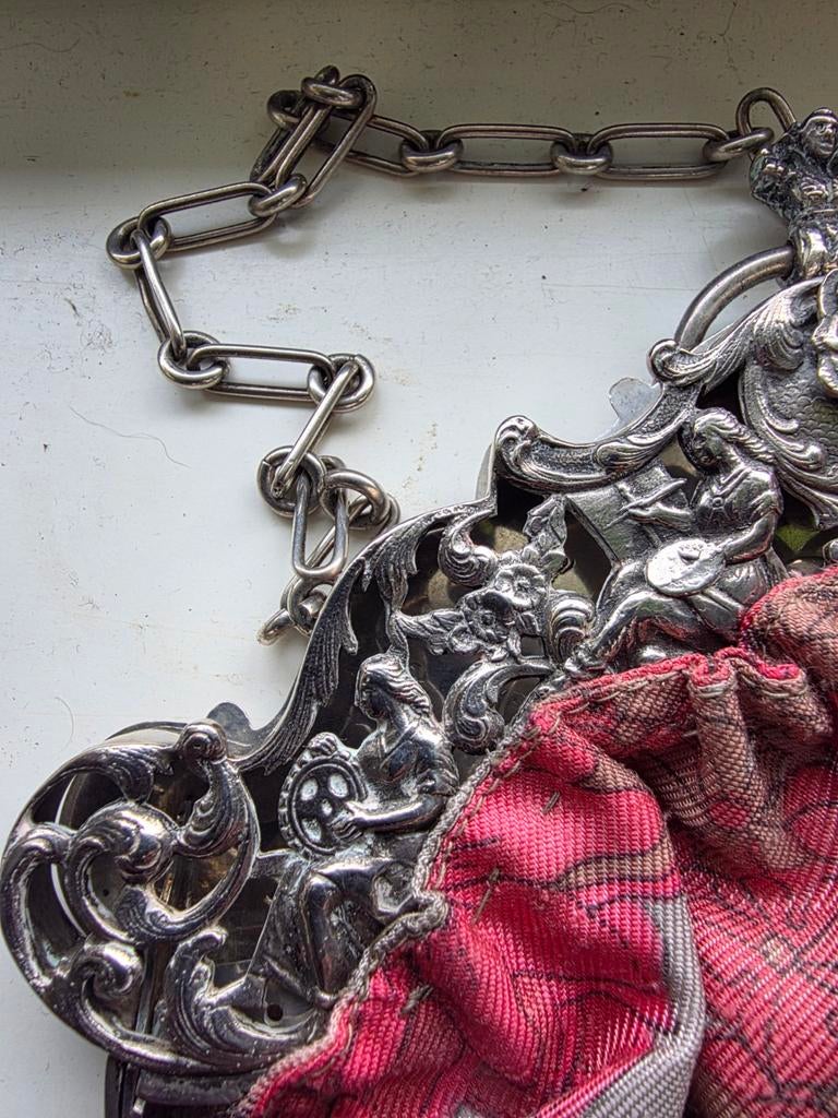 Antieke zilveren tasbeugel, Ophalen of Verzenden