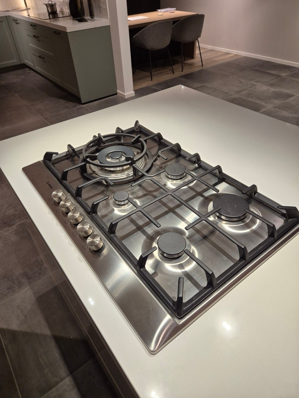 Nieuwe Bosch gas kookplaat 5 pits luxe!, Ophalen, Minder dan 85 cm, 60 cm of meer, Nieuw