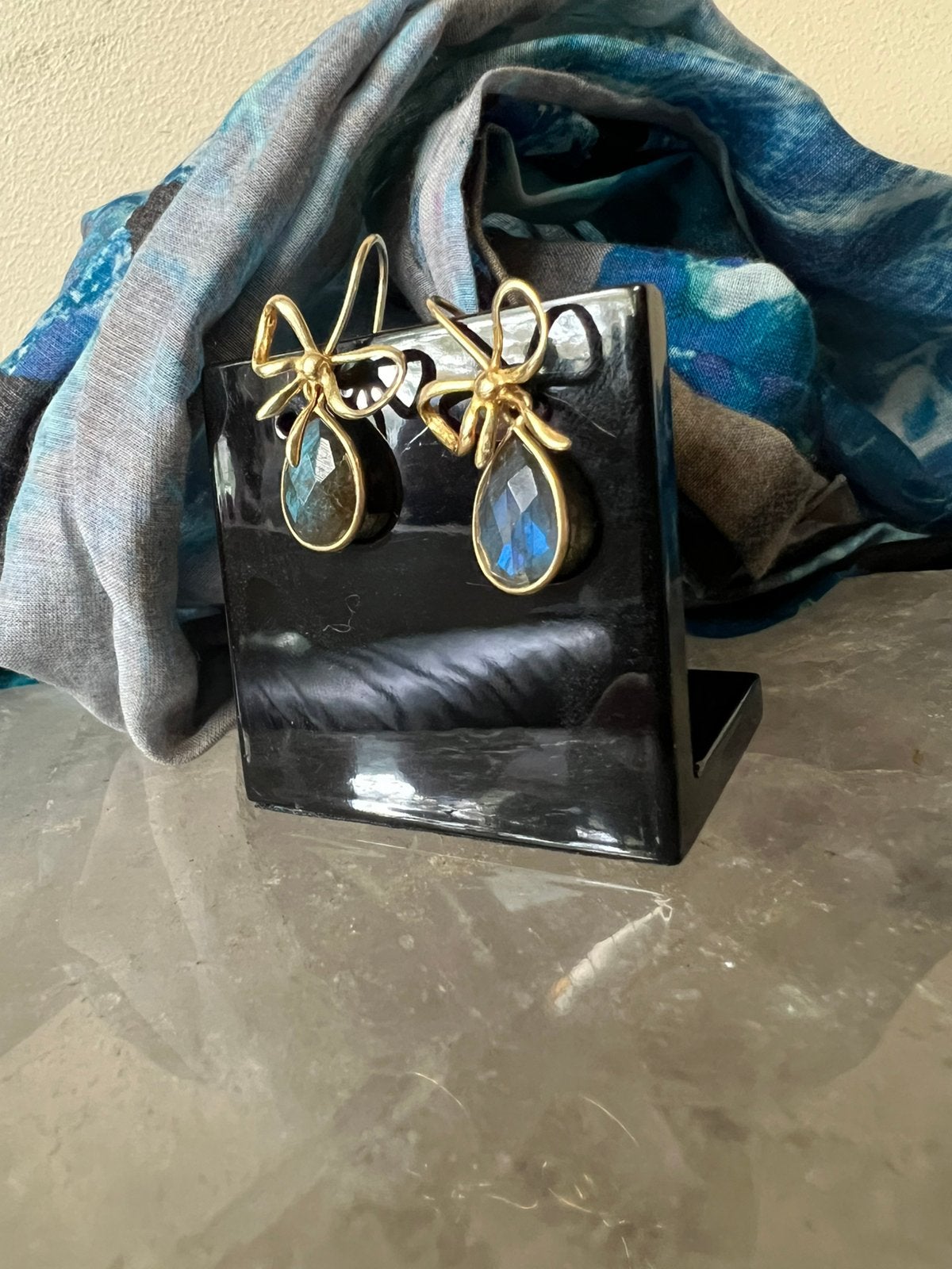 Labradoriet beschermt intuïtie aura straling uniek magie, Sieraden, Tassen en Uiterlijk, Oorbellen, Blauw, Nieuw, Ophalen of Verzenden