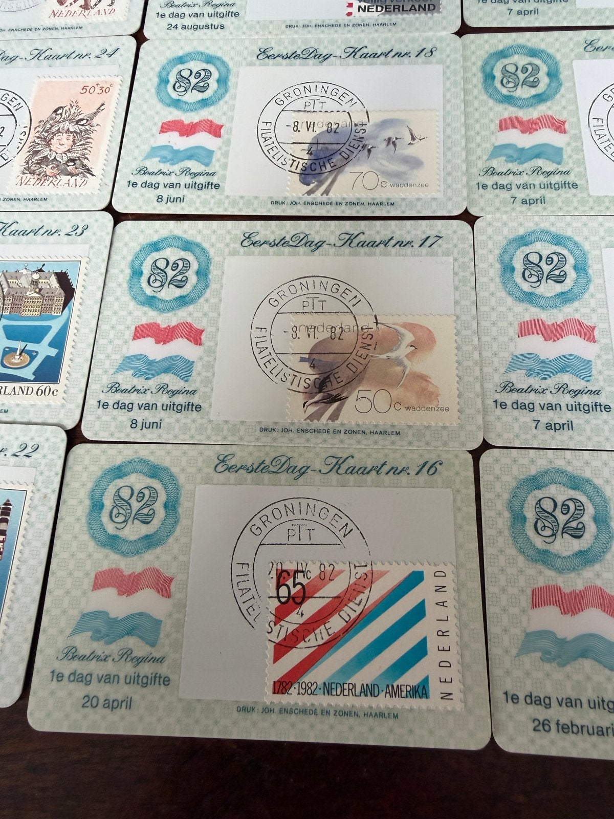 Complete serie Eerste Dag Kaarten nummers 1 t/m 27, Ophalen of Verzenden, Onbeschreven, Nederland