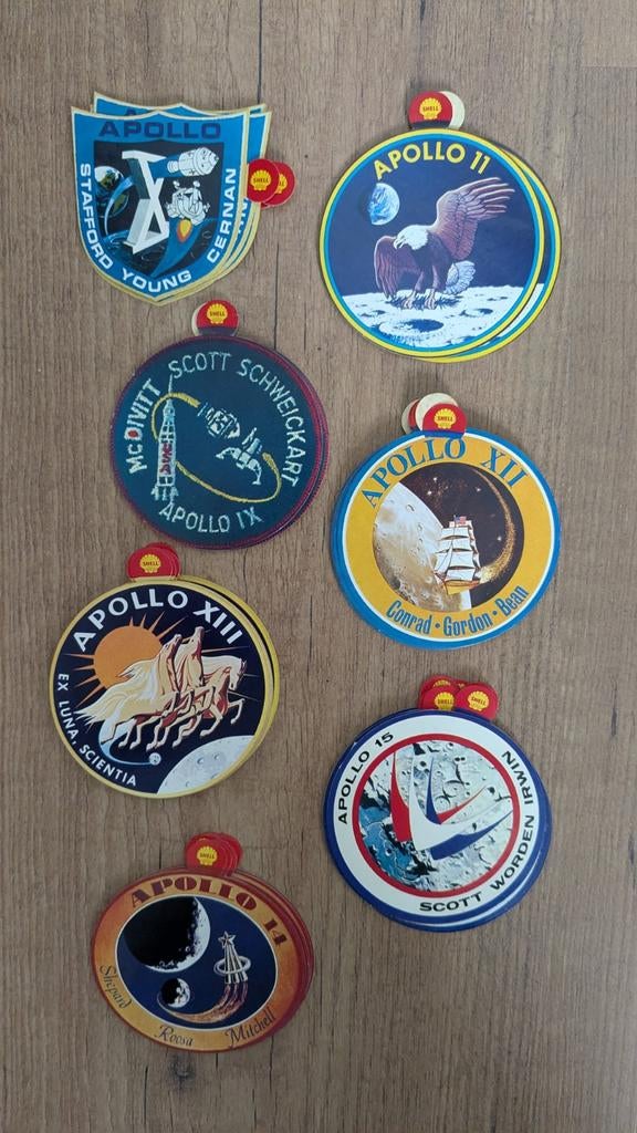 Shell Apollo stickers, Ophalen of Verzenden, Zo goed als nieuw