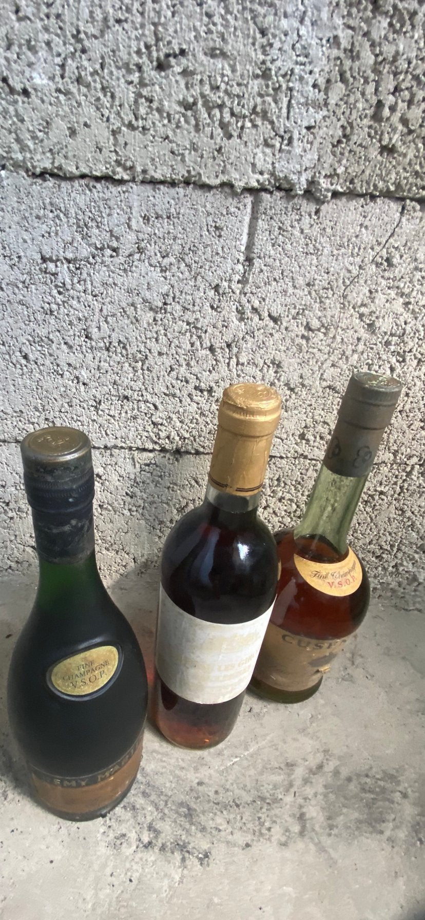 Vintage Cognac & Sauternes Wijn Collectie - 3 flessen, Ophalen