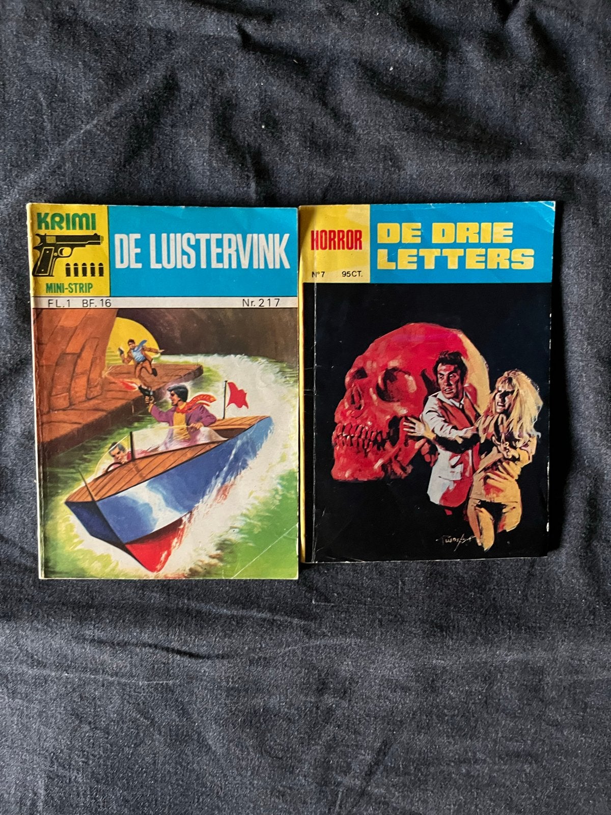 Krimi en Horror Stripboeken: De Luistervink & De Drie Letter, Meerdere stripboeken, Ophalen of Verzenden, Gelezen