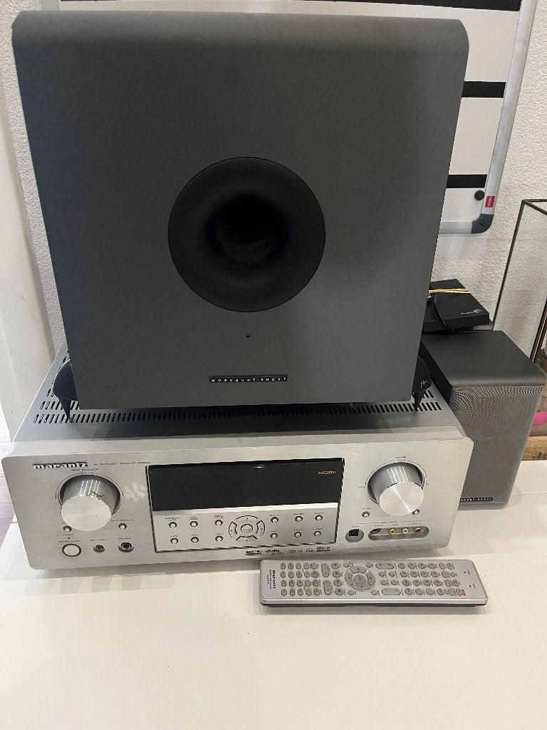Marantz versterker SR5002 + speakers & sub (defect), Overige systemen, Niet werkend, 120 watt of meer, Ophalen