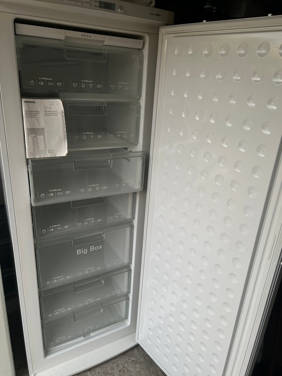 Siemens vriieskast/vriezer 175x65 cm. 303 liter klasse A+, Witgoed en Apparatuur, Vriezers en Diepvrieskisten, Ophalen, Zo goed als nieuw